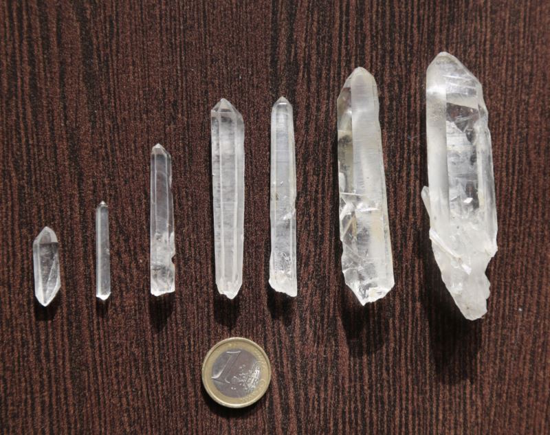 Bergkristalle-Größen