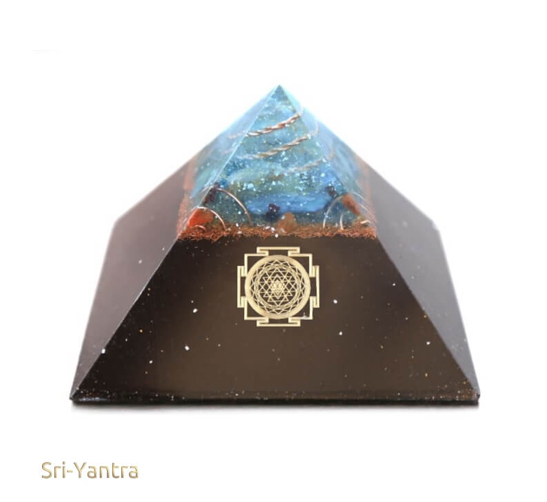 skalar pyramide orgonit wasser sri-yantra 16cm